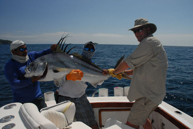 Record-sized roosterfish Record-sized roosterfish caught in Panama.