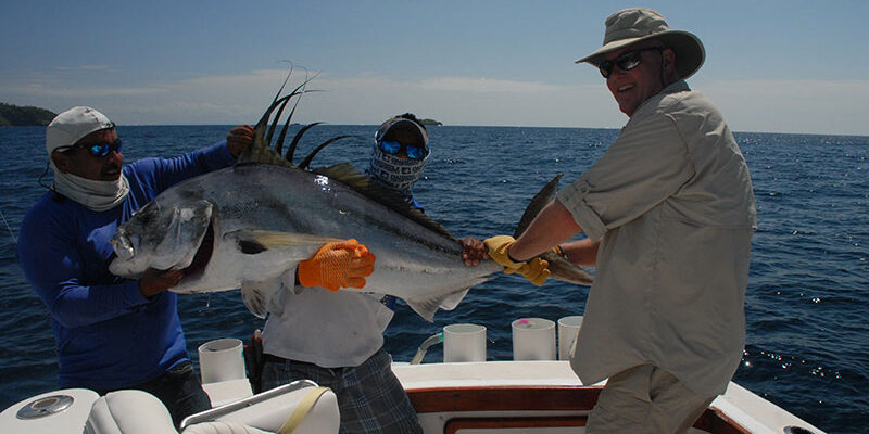 Record-sized roosterfish Record-sized roosterfish caught in Panama.